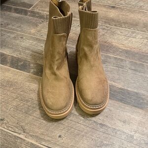 a new day Chestnut Suede Platform Chelsea Booties